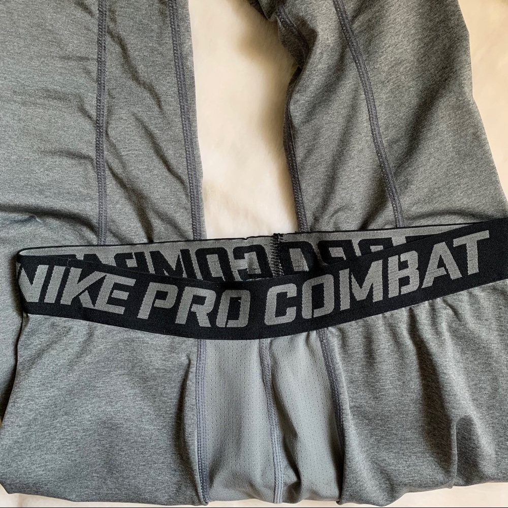 Nike Pro Combat Core Compression 3/4 Tights Grey M - Picture 4 of 9